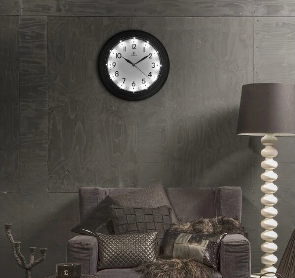 Lowell Italy Designové svítící LED hodiny L00884 Lowell 30cm