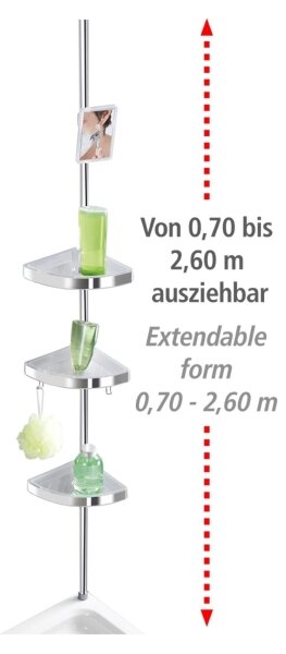 WENKO 22124100-Rohový element PREMIUM 27,5x260 cm stříbrná