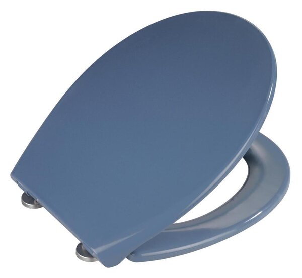 WENKO 22403100-WC sedátko SAMOS 44,5x37,5 cm modrá/stříbrná