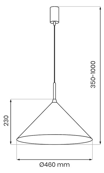 Závěsné svítidlo Capital, 1x bílé kovové stínítko, (fi 46cm), w