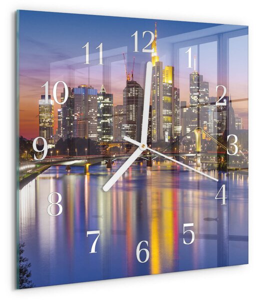 Skleněné hodiny Horizont zskb-30x30-00085702