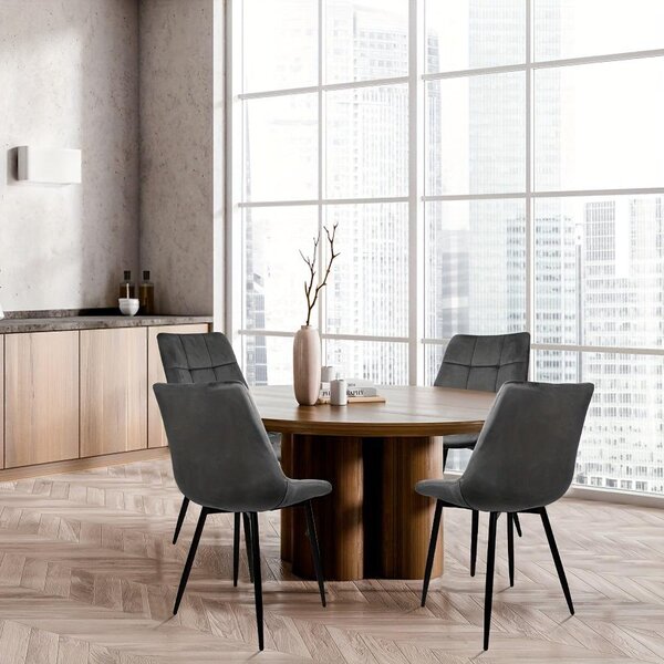 Sada dvou jídelních židlí - židle, restauranční židle, hotelové židle, industriální design - černé kovové nohy