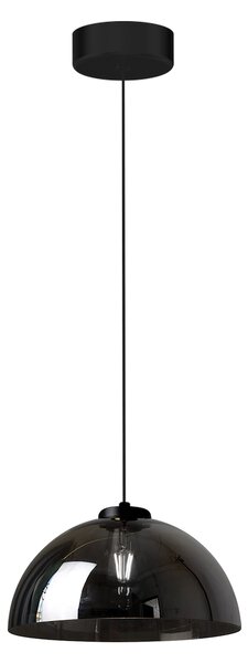 Závěsné svítidlo Gamma, 1x grafitové skleněné stínítko, b