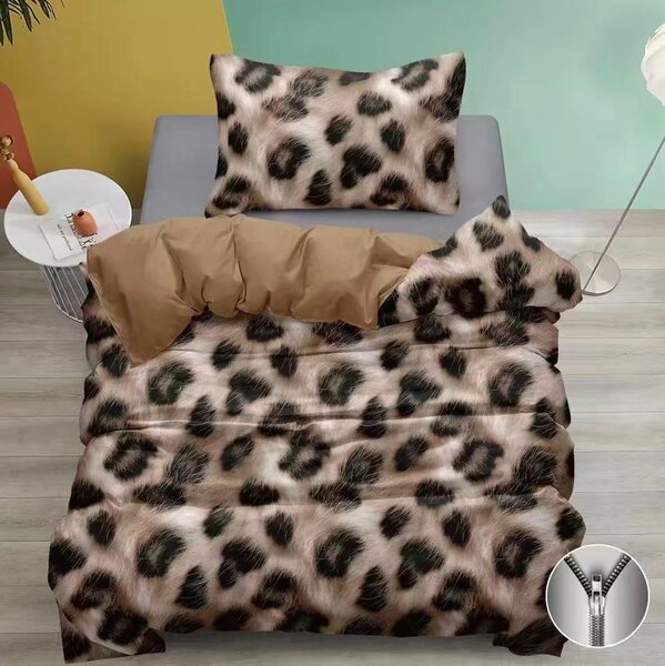 Moderní povlečení 140x200 70x90 – Leopard vzor | 2dílná sada