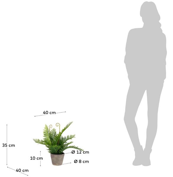 LÉTO -15% Umělá květina Kave Home Filicopsida 35 cm