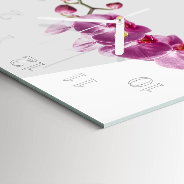 Skleněné hodiny Orchidej zskb-30x30-00087340