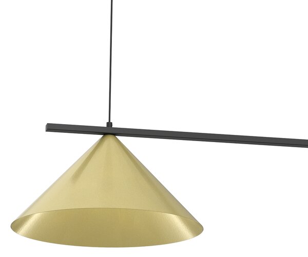 Závěsné svítidlo Capital, 2x zlaté kovové stínítko, (fi 46cm), b