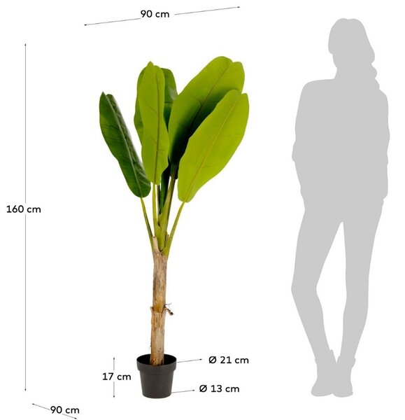 Umělá květina Kave Home Banana 160 cm