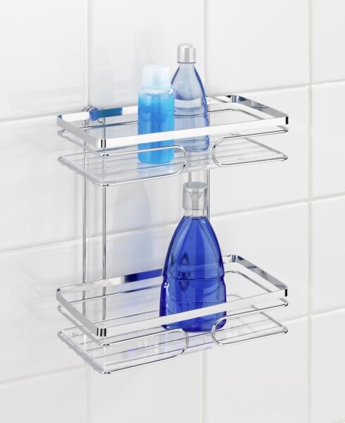 WENKO 20410100-Regál PREMIUM EDELSTAHL 24x27 cm nerez/stříbrná