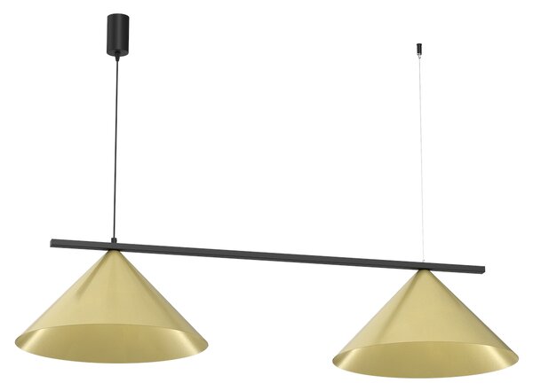 Závěsné svítidlo Capital, 2x zlaté kovové stínítko, (fi 46cm), b