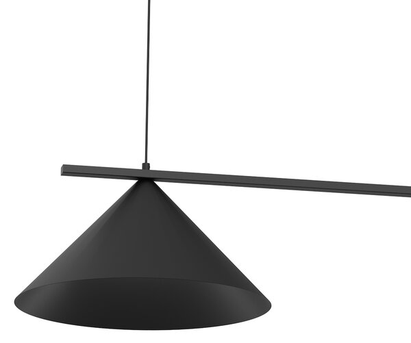 Závěsné svítidlo Capital, 2x černé kovové stínítko, (fi 46cm), b