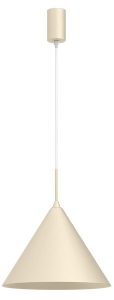 Závěsné svítidlo Visby, 1x krémové kovové stínítko, (fi 32cm), cr