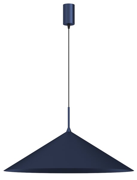 Závěsné svítidlo Capital, 1x tmavomodré kovové stínítko, (fi 60cm), db