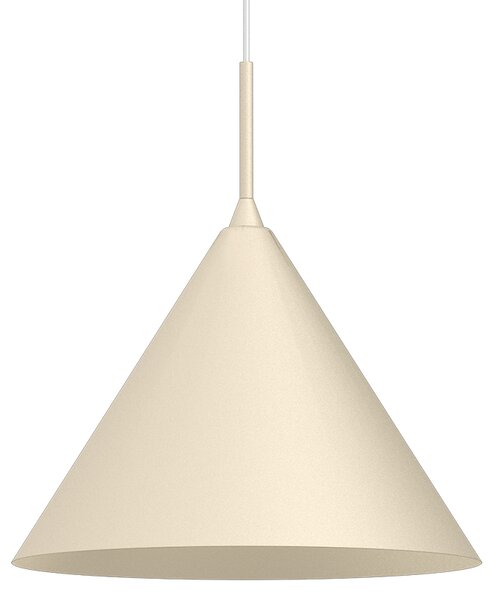 Závěsné svítidlo Visby, 1x krémové kovové stínítko, (fi 32cm), cr
