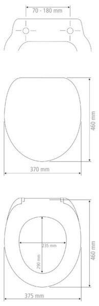 WENKO 24571100-WC sedátko VORNO NEO 46x37 cm bílá/stříbrná