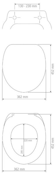 WENKO 23827100-WC sedátko SEDILO 45,2x36,2 cm černá/stříbrná