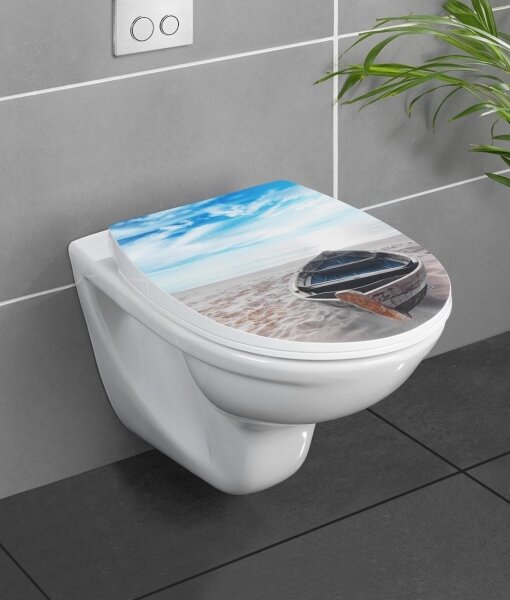 WENKO 23532100-WC sedátko 300/350 KG WC-SITZE 36,5x45 cm pestrobarevná/stříbrná
