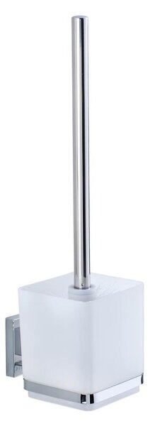 WENKO 22695100-WC štětka VACUUM-LOC QUADRO ED 9,5x37 cm stříbrná/lesk.chrom/čirá