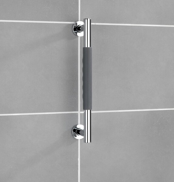 WENKO 23284100-Madlo SECURA 40,5x9 cm nerez/antracit/lesk. chrom