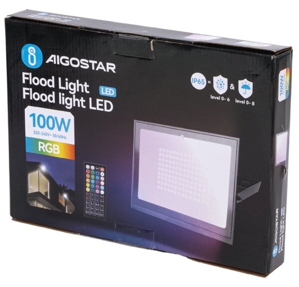 Aigostar - LED RGB Stmívatelný reflektor LED/100W/230V IP65 + DO