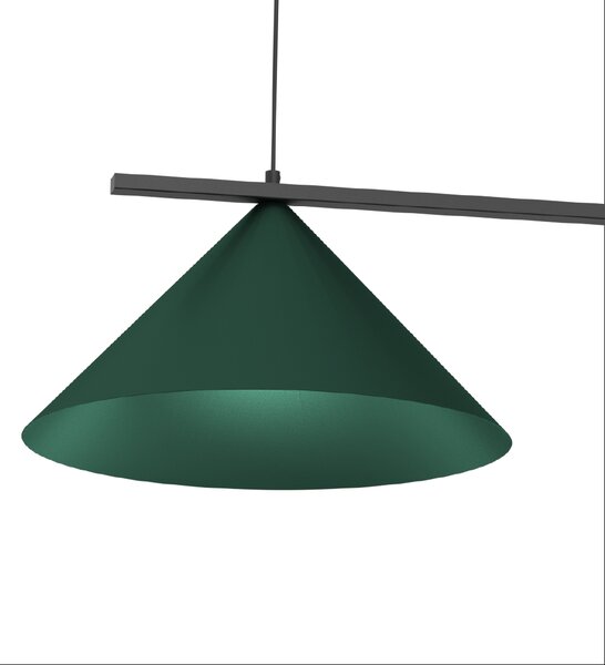 Závěsné svítidlo Capital, 2x zelené kovové stínítko, (fi 46cm), gr