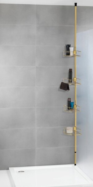 WENKO 24569100-Rohová police DOLCEDO 31x275 cm zlatá