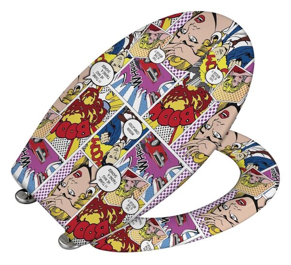 WENKO 22797100-WC sedátko POP-ART 45x38 cm pestrobarevná/stříbrná