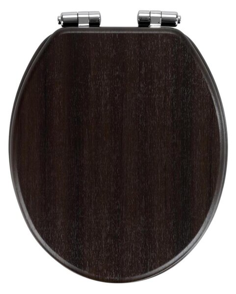 WENKO 22015100-WC sedátko WENGE 35,5x42,5 cm hnědá/stříbrná