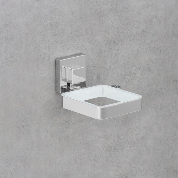 WENKO 22682100 -Držák fénu VACUUM-LOC QUADRO ED 13,5x14 cm stříbrná/chrom