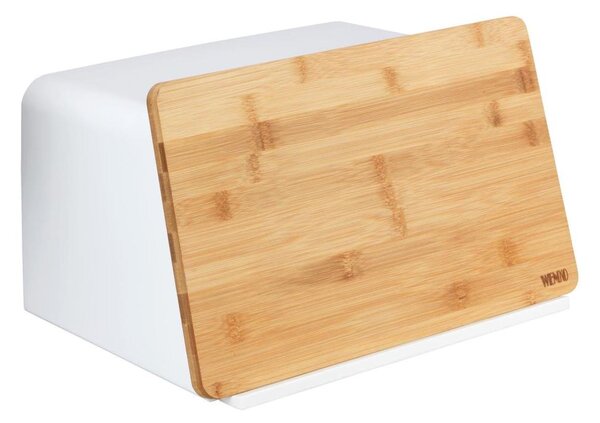 WENKO 54099100 - Chlebník KUBO 35x26,5 cm bílá/hnědá