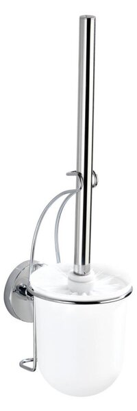 WENKO 20898100-WC štětka VACUUM-LOC MILAZZO 10x34 cm nerez/lesklý chrom/bílá