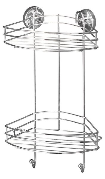 WENKO 20885100-Rohový regál VACUUM-LOC RUND STAH 24,5x41 cm lesk. chrom