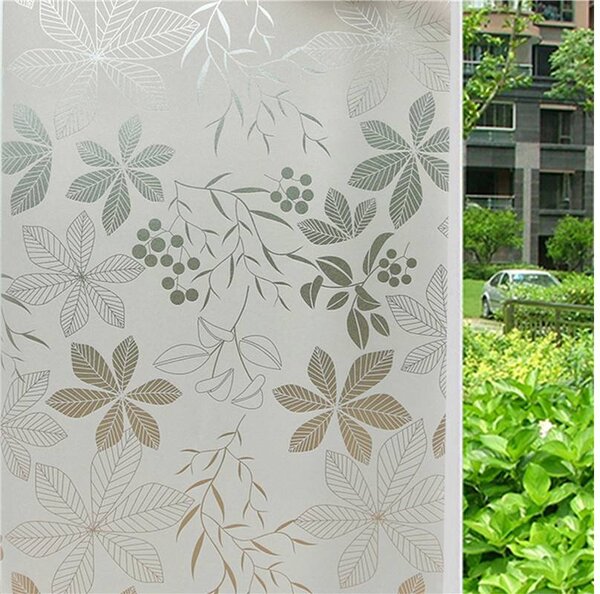 Samolepící fólie transparentní listy kaštanů 45 cm x 10 m