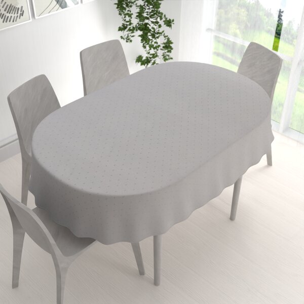 Biante Teflonový oválný ubrus TF-080 Obdélníčky na šedém 50x100 cm