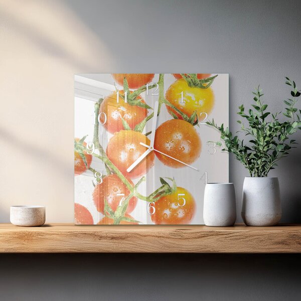 Skleněné hodiny Rajčata zskb-30x30-00085300