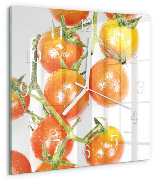 Skleněné hodiny Rajčata zskb-30x30-00085300