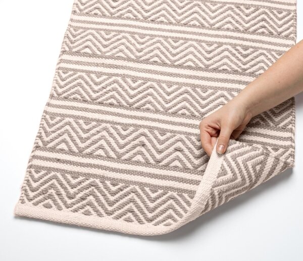 WENKO 24868100-Předložka SHAKI 50x80 cm béžová/bílá