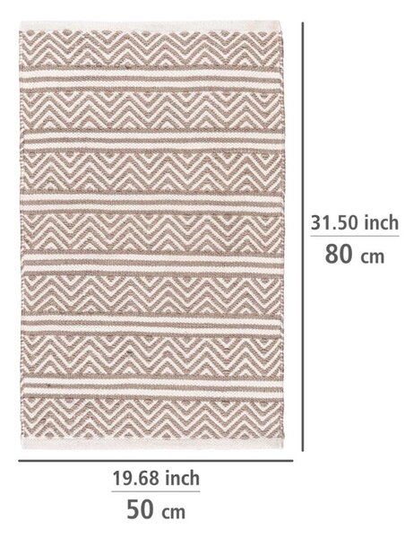 WENKO 24868100-Předložka SHAKI 50x80 cm béžová/bílá
