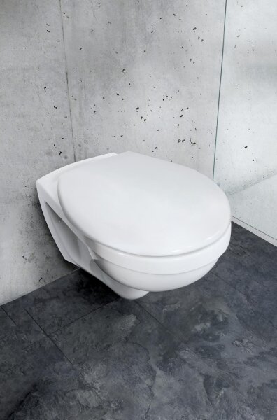 WENKO 24571100-WC sedátko VORNO NEO 46x37 cm bílá/stříbrná