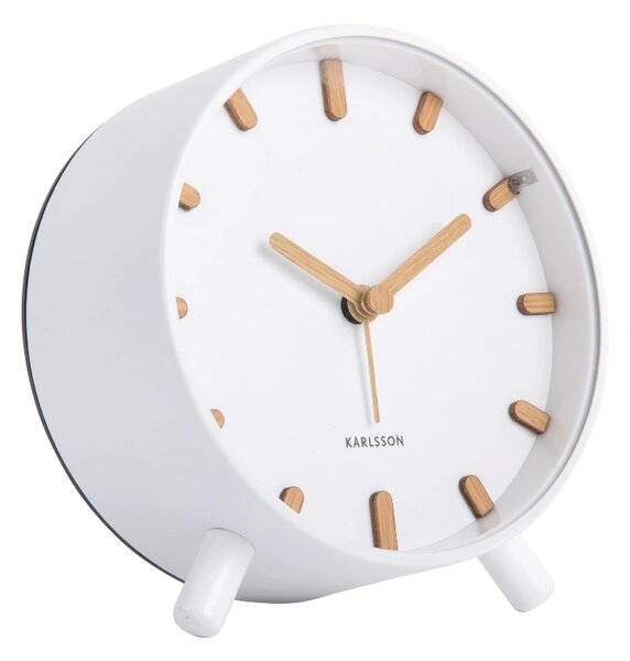 Designový budík 5943WH Karlsson 11cm