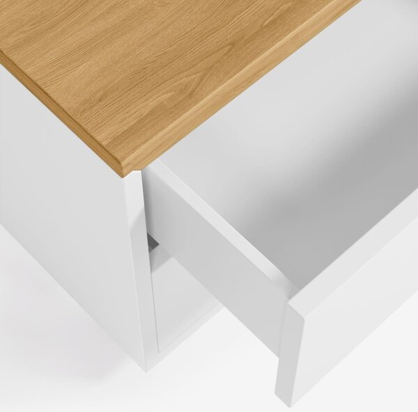 Bílý lakovaný noční stolek Kave Home Abilen 53 x 36 cm