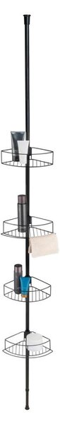 WENKO 24568100-Rohová police DOLCEDO 31x230 cm nerez/černá