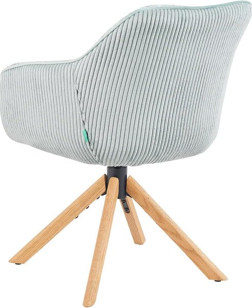 Křeslo - Jídelní židle - Kuchyňská židle - Židle s kolečky - Houpací křeslo - Světlomodrá barva - Otočné o 360°