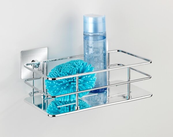 WENKO 23854800-Polička TURBO-LOC QUADRO ED. 24x14,5 cm nerez/lesk. chrom