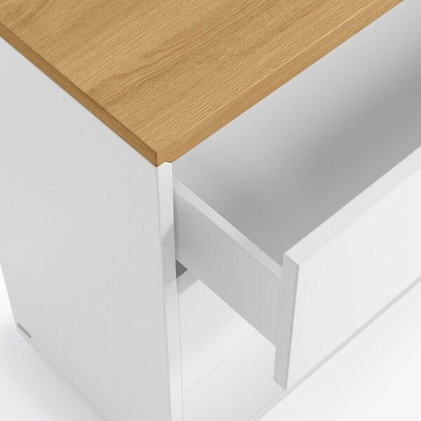 Bílá lakovaná komoda Kave Home Abilen 90 x 36 cm