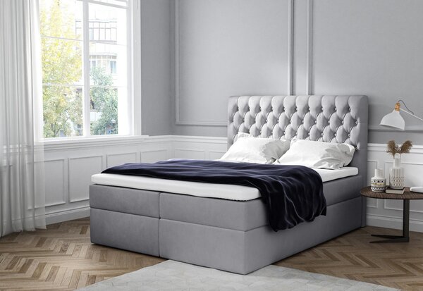 Čalouněná postel boxspring MONET + topper, 180x200, jasmine 90