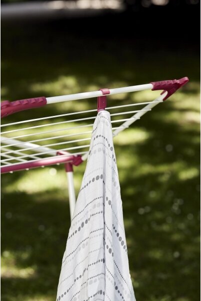 WENKO 3774021100 - Sušák prádla SUMMER DRY 153x76 cm bílá/růžová