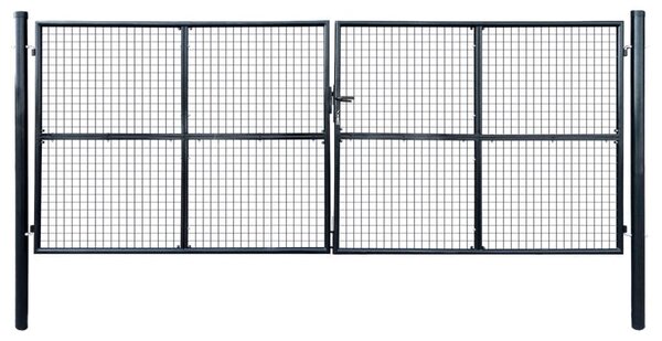 Vstupní brána do zahrady - Zahrádková brána - Plot - Vstupní brána do oplocení - Brána do oplocení - Pozinkovaná ocel - 400 x 150 cm