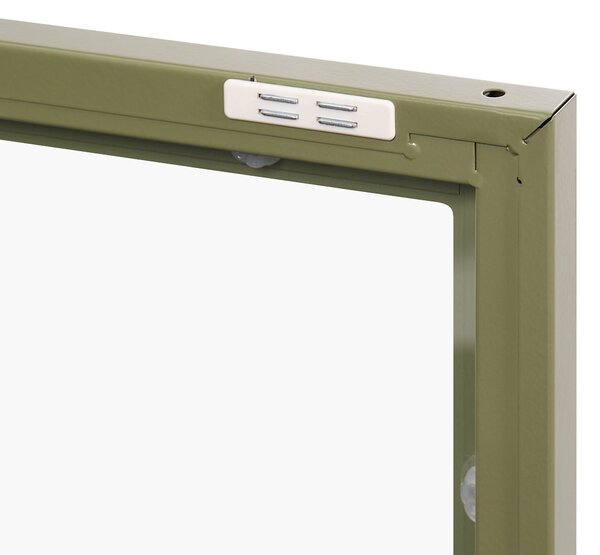 Prosklená komoda NEWPORT Kov 115 cm Zelená