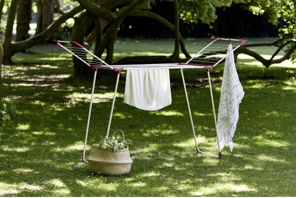 WENKO 3774021100 - Sušák prádla SUMMER DRY 153x76 cm bílá/růžová